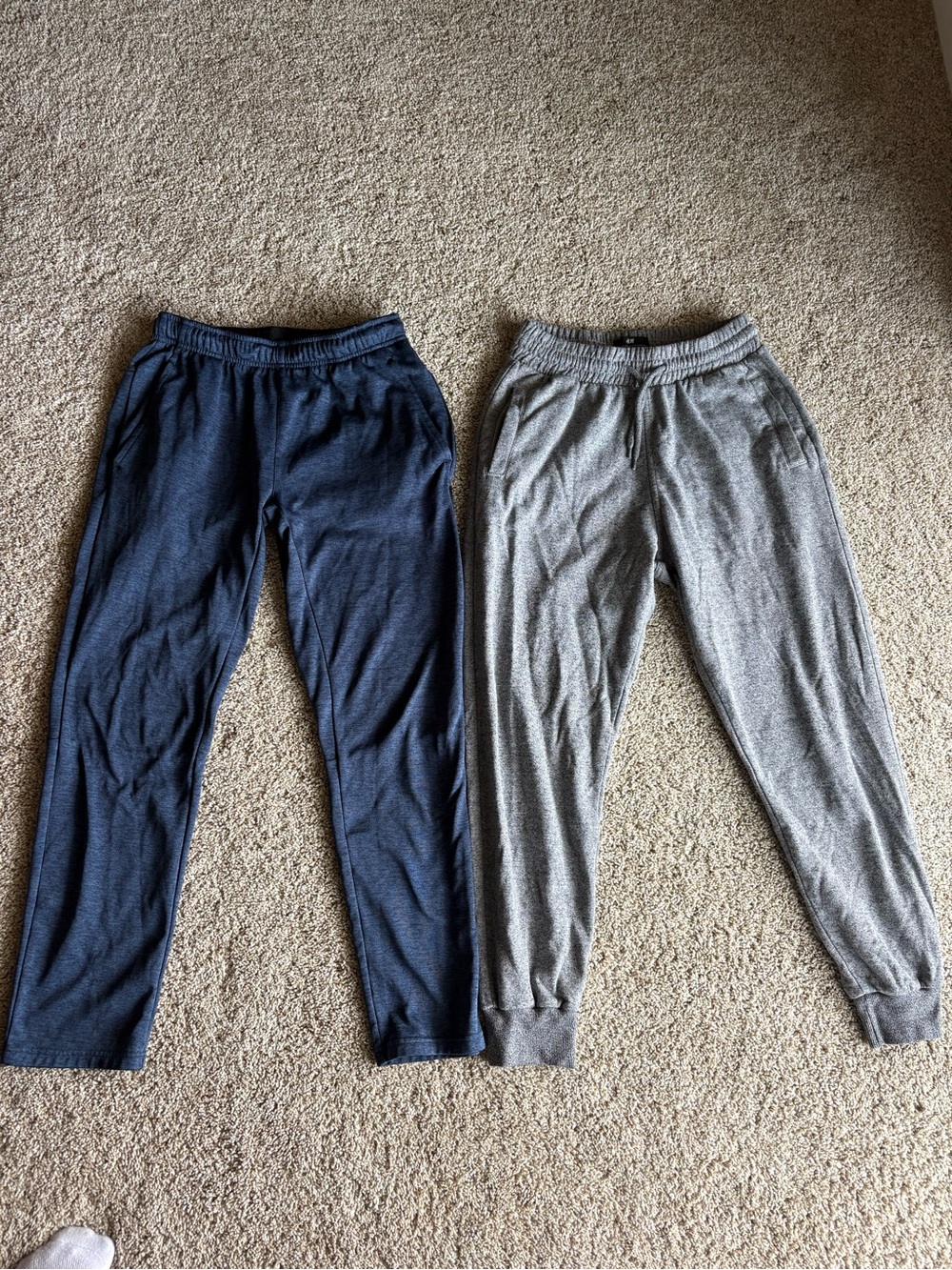 Men's Jogger Pants in Navy and Heather Gray